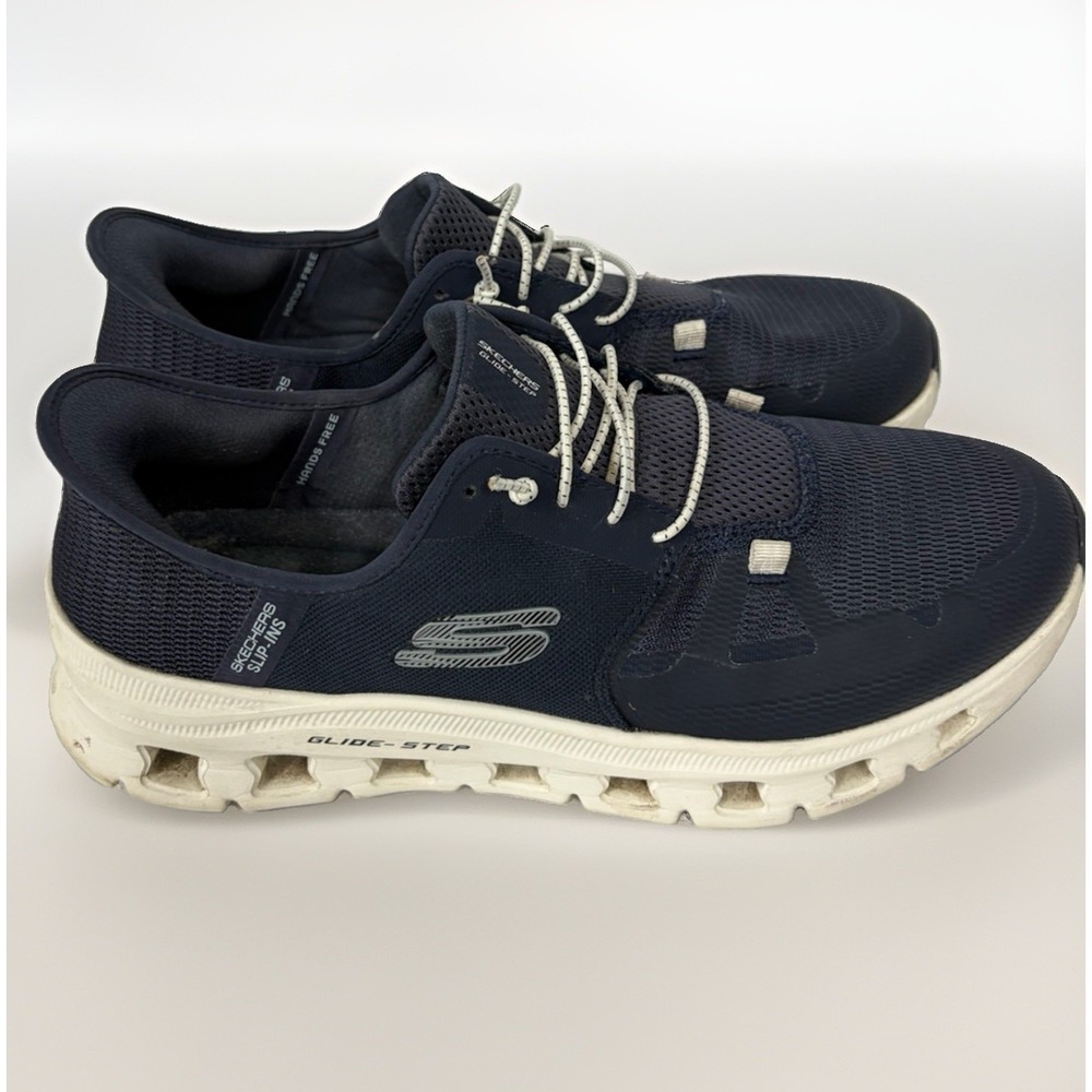 Skechers Glide-Step Pro Slip-Ins Mens 11.5 Navy Hands Free Sneakers 232930 T3